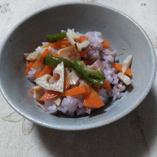 根菜とベーコンの混ぜご飯